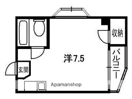 プチシャトー星ヶ丘Ⅱ(ワンルーム/2階)の間取り写真