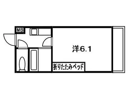ラピュタ牧野阪(1K/3階)の間取り写真