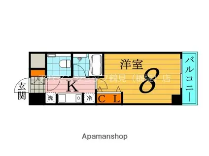 ロジェ今福鶴見(1K/4階)の間取り写真