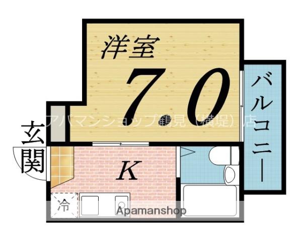 ワイズコート今福鶴見(1K/8階)の間取り写真