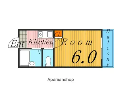 エムロード蒲生(1K/8階)の間取り写真