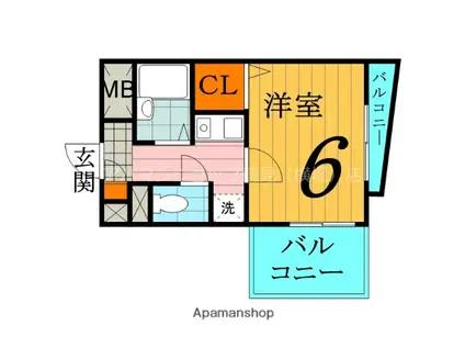 キャッスルプラザ壱番館(1K/5階)の間取り写真