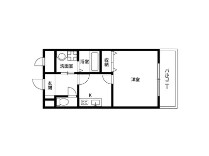 アムールCUORE(1K/1階)の間取り写真