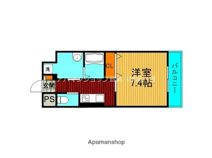 WELFORT TSURUMI(1K/1階)の間取り写真