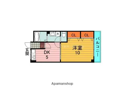 レジデンス鶴見緑地2番館(1DK/3階)の間取り写真
