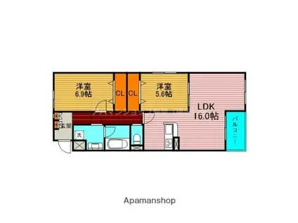 横堤2丁目計画(2LDK/3階)の間取り写真