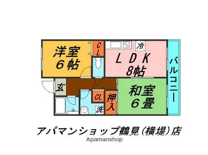 レーゼン・ハイム(2LDK/6階)の間取り写真