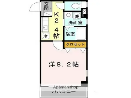 メイト鶴見(1K/3階)の間取り写真