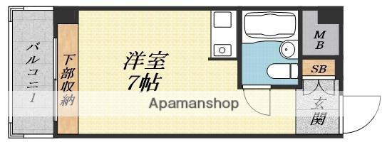 ライオンズマンション新大阪第5(ワンルーム/6階)の間取り写真