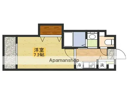 リエート東三国(1K/3階)の間取り写真