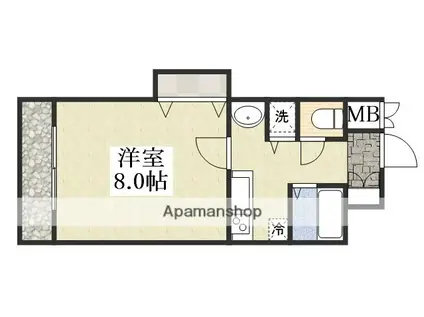 東明マンション東三国(1K/3階)の間取り写真