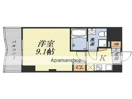 セレニテ新大阪弐番館(1K/15階)の間取り写真