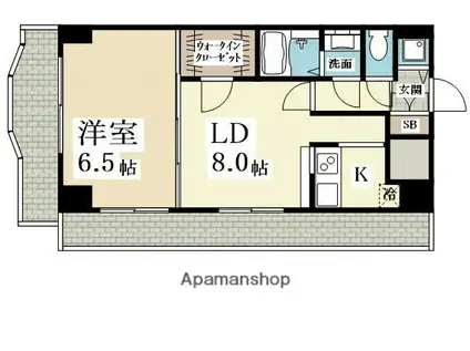ノルデンタワー新大阪1(1LDK/19階)の間取り写真
