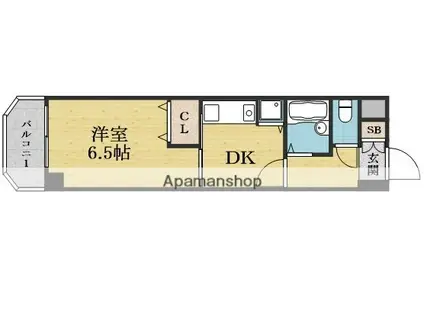 ノルデンハイム新大阪1(1DK/10階)の間取り写真