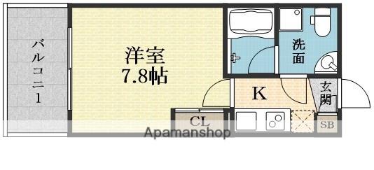 セレニテ新大阪(1K/3階)の間取り写真