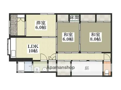 阪急電鉄宝塚線 庄内駅(大阪) 徒歩8分 1階建 築49年(3LDK)の間取り写真