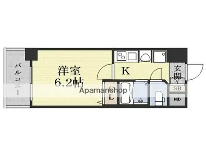 エステムコート新大阪Ⅵ エキスプレイス(1K/5階)の間取り写真