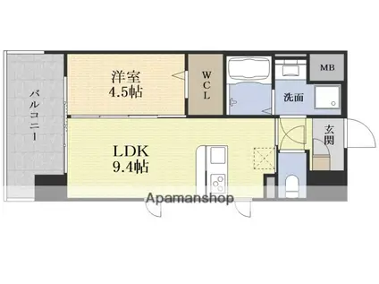 第22関根マンション(1LDK/10階)の間取り写真