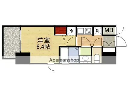 エステムコート新大阪ⅩⅡオルティ(1K/4階)の間取り写真