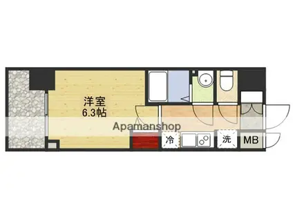 プレサンス新大阪イオリア(1K/9階)の間取り写真