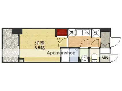 プレサンス新大阪イオリア(1K/3階)の間取り写真