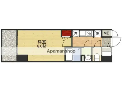 フェニックス新大阪(1K/9階)の間取り写真