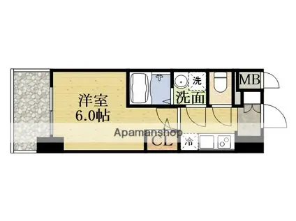 エスリード新大阪ザ・プレミアイースト(1K/12階)の間取り写真