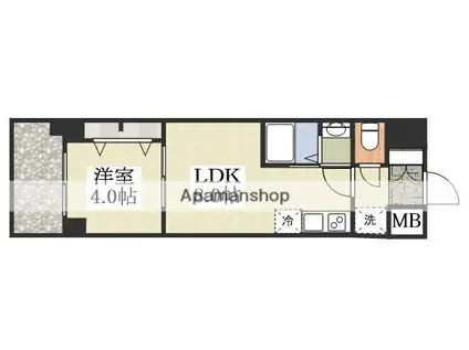 MAXIV CROS 江坂(1LDK/3階)の間取り写真