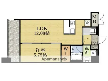 プレジオ東三国(1LDK/4階)の間取り写真