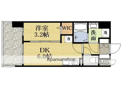 プレサンス東淀川駅前プローシェ(1DK/3階)の間取り写真