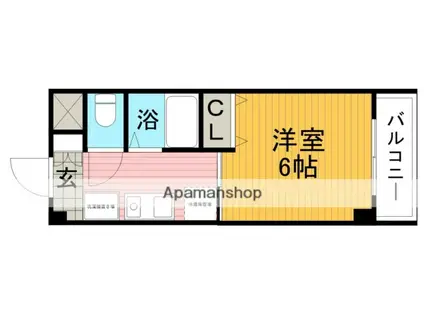 エミーナヒルズ(1K/3階)の間取り写真