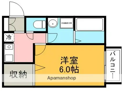 グレースコート Ⅱ(1K/2階)の間取り写真