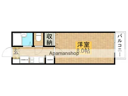 ファースト住吉(1K/1階)の間取り写真