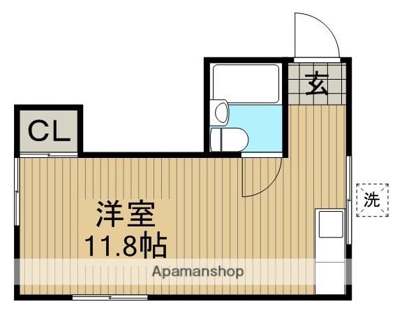 美華マンション(1DK/3階)の間取り写真