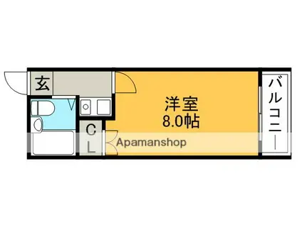 ルミエール池田(1K/3階)の間取り写真