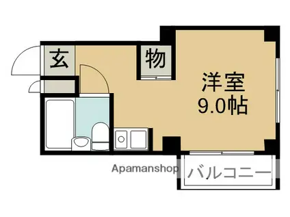 ユーカリハウス(ワンルーム/3階)の間取り写真