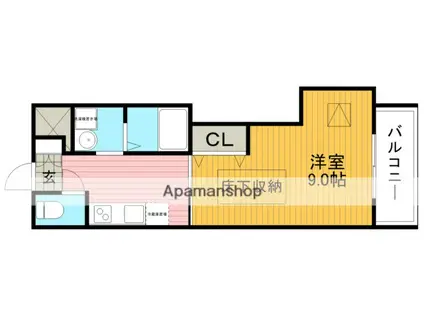 ジエイジス(1K/2階)の間取り写真