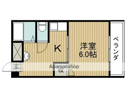 アライビル(1K/3階)の間取り写真