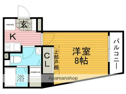 ウインズコート石橋(1K/5階)の間取り写真