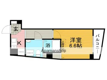 ウインズコート石橋(1K/5階)の間取り写真