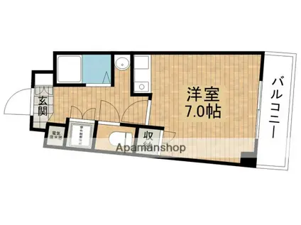 エレガンス住吉(ワンルーム/1階)の間取り写真