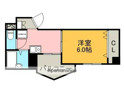 光陽川西マンション(1K/3階)の間取り写真