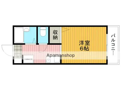 コーポエイボン(1K/1階)の間取り写真