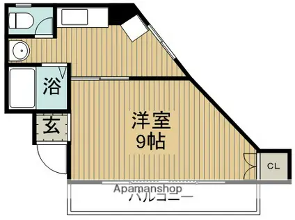 メゾンMOMO(1K/3階)の間取り写真
