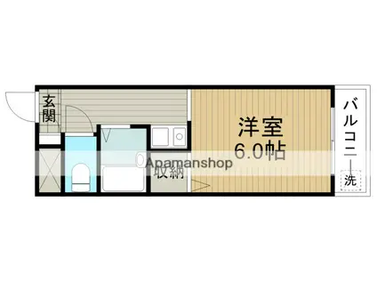 シャーツ石橋(1K/2階)の間取り写真