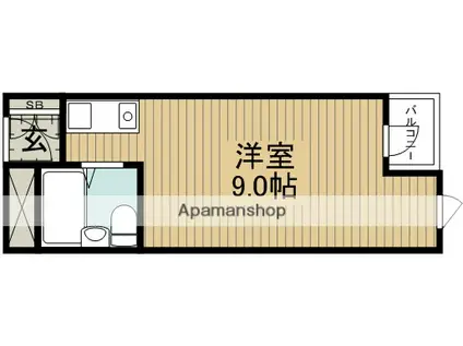 アクセスコート箕面(ワンルーム/1階)の間取り写真