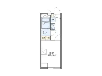 レオパレスアシスト06(1K/1階)の間取り写真