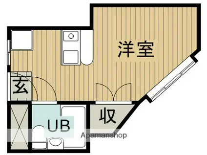 プレアール瀬川公園(ワンルーム/2階)の間取り写真