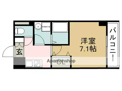 ステーションスクエア(1K/3階)の間取り写真