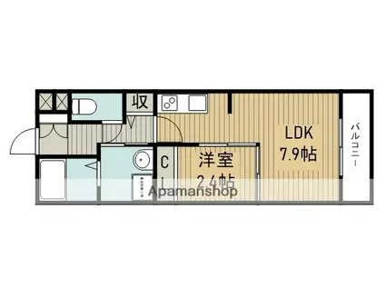 RIFF石橋阪大前(1LDK/3階)の間取り写真